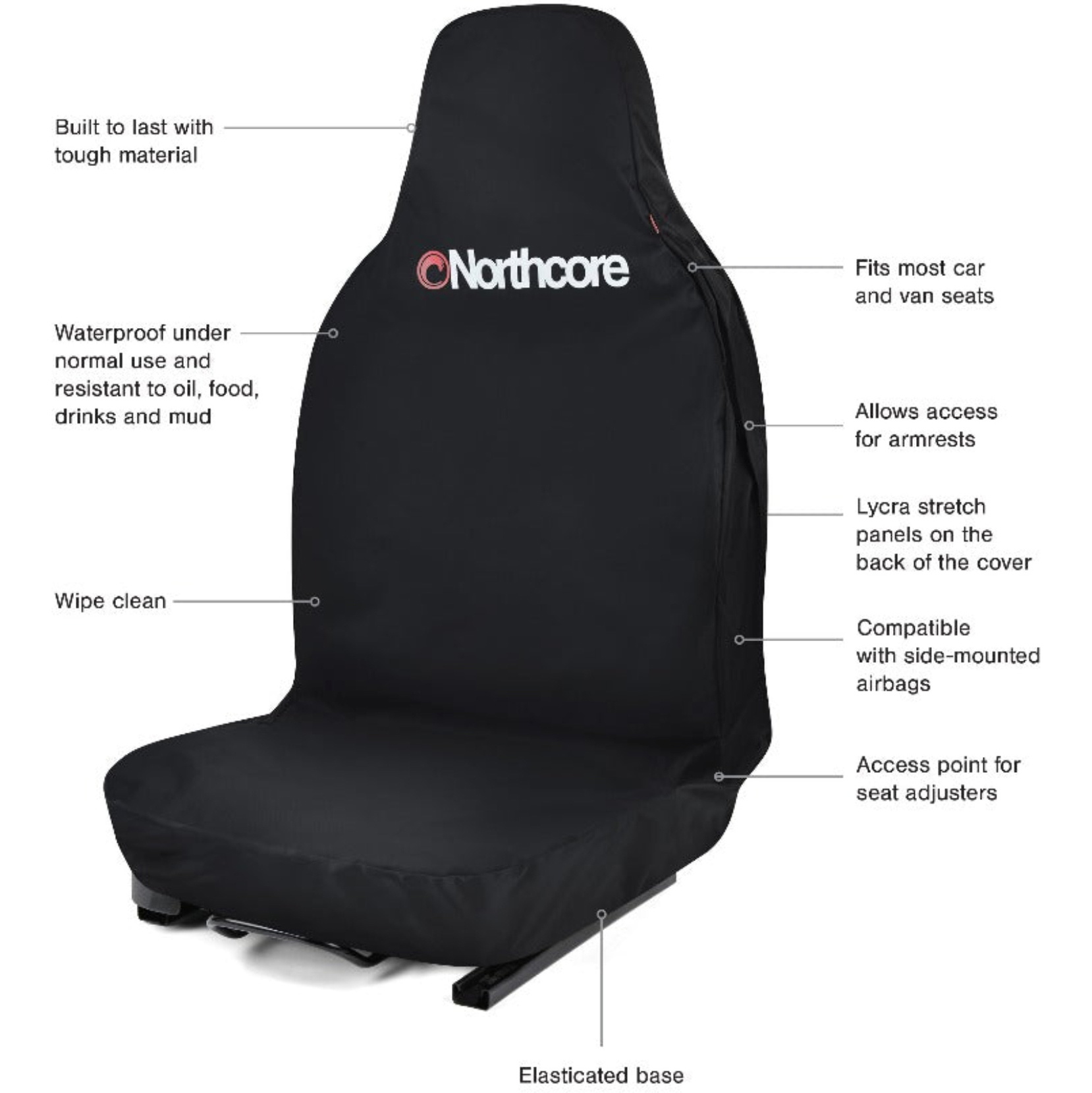 2026 Northcore Car Seat Cover NOCO05 - Camo